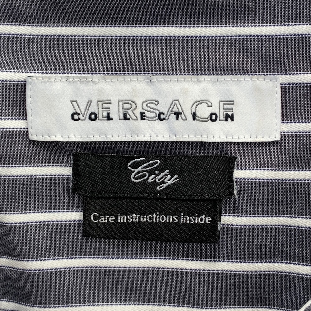 VERSACE Collection City Men’s Size 43 Long Sleeve Shirt - Picture 7 of 13